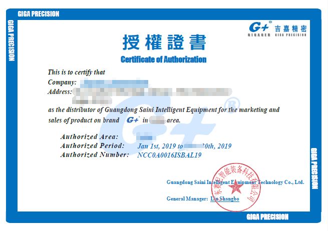 giga precision certificate of authorization giga precision certificate of authorization